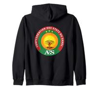 Confederazione Sahel AES Africa Tramonto Baobab Logo Felpa con Cappuccio