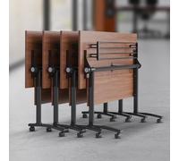 Conference Table Foldable,Flip Top Mobile Training Table The Folding Conference Desk with Silent Wheels is Convenient and Fast,Modern Mobile Meeting Desks(2pack 160 * 60 * 75)