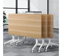 Conference Table, Folding Conference Room Desk with Flip-Top Design, Mobile Seminars Dynamic Meetings Training Tables for Offices, Classrooms, and Meeting Room(Yellow, 47.2×15.7×29.5in)