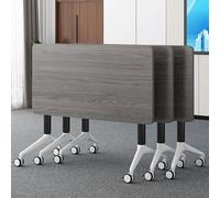 Conference Table, Folding Conference Room Desk with Flip-Top Design, Mobile Seminars Dynamic Meetings Training Tables for Offices, Classrooms, and Meeting Room(Gray, 63×23.6×29.5in)