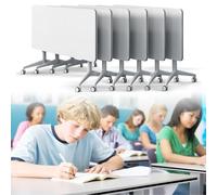 conference table,white office folding Flip Top Mobile Training Desk 47.2" D x 23.6" W x 29.5" H The rounded Desk with wheels is convenient and fast, suitable for office, Meeting Tables(6Pcs)
