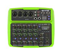 Conferenza for esterni con mixer audio a 6 canali USB Processore audio reverb bluetooth cantare dal vivo con sound card mixer Per lo studio di registrazione DJ(Color:BV6 green)