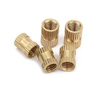 CONFERON Dadi zigrinati in ottone con filettatura femmina, dadi con inserti filettati, M3x4x3 mm,80 pezzi