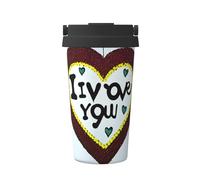 Confessioni d'amore stampato thermos vuoto, tazza di caffè portatile, tazza di acqua fitness ufficio