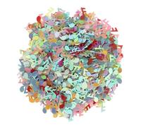 Confetti - 6 sacchetti di coriandoli multicolore a forma di note musicali, da spargere sulla tavola per compleanni, matrimoni e addio al nubilato