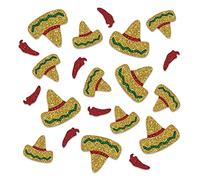 Confetti a forma di cappello da festa glitterato dorato, 1 pz.