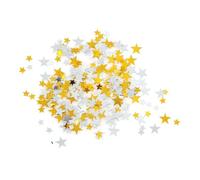 Confetti a Stella a Cinque Punte 6mm 10mm in Resina Oro Argento | Riempitivi per Tavolo, Decorazioni per Nozze e Inviti, Uso Creativo per Gioielli, Mix Brillante Assortito Colore Casuale