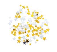 Confetti a Stella a Cinque Punte 6mm 10mm per Feste | Resina Lucida, Argento e Oro, per Tavoli, Buste e Sacchetti, Riempitivi Decorativi Colore Casuale