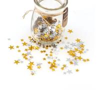 Confetti a Stella a Cinque Punte in Resina, Oro e Argento | Inviti e Atmosfera Festiva, Facile da Spargere, Riempitivo per Bottiglie Trasparenti, Scatole Regalo Colore Casuale