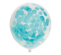 Confetti Balloons Papier Konfetti Baby Blau 30 cm, 6st.