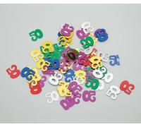 Confetti - Coriandoli da tavola sagomati 50 Anni Multicolor - Coriandolini per decorarioni addobbo tavola per feste di compleanno -15gr