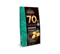 Confetti Crispo 70% Cacao Ananas Ricoperto di Finissimo Cioccolato Extra Fondente 130g
