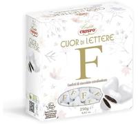 Confetti CRISPO a forma di cuore CUOR DI LETTERE 250 grammi - LETTERA F