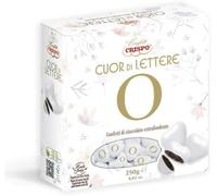 Confetti CRISPO a forma di cuore CUOR DI LETTERE 250 grammi - LETTERA O