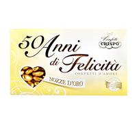 Confetti Crispo Mandorla 50 Anni di Felicità Oro gr.500