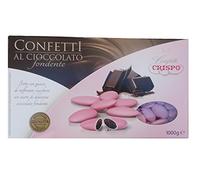 CONFETTI CRISPO ROSA AL CIOCCOLATO FONDENTE CONFEZIONE DA 1000 GR. BOMBONIERE - 0310