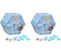 Confetti Crispo Snob Celeste Battesimo e Comunione Lieto Evento, Gusti Assortiti, con Mandorla al Cioccolato Bianco, Made in Italy per Bomboniera Confettata Maschio, Imbustati Singolarmente - 500 gr