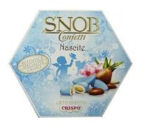 CONFETTI CRISPO SNOB LIETO EVENTO SENZA GLUTINE CELESTI BATTESIMO NASCITA DA GRAMMI 500 ANIMA MANDORLA RIVESTITA DI CIOCCOLATO IMBUSTATI SINGOLARMENTE IN 6 DIFFERENTI GUSTI