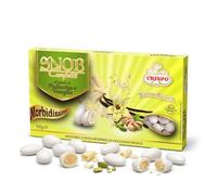 Confetti Crispo Snob Pistacchio e Vaniglia 500 g, con Mandorla Tostata Ricoperta di Cioccolato Bianco per Confettata Comunione, Matrimonio, Made in Italy