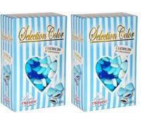 CONFETTI CUORICINI CELESTE SFUMATI CRISPO CONFEZIONE DA 1000 GR. BOMBONIERE CUORI MIGNON - 4509