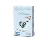 CONFETTI CUORICINI CRISPO ARGENTO 500GR 25 ANNI DI FELICITA'
