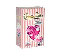 CONFETTI CUORICINI ROSA SFUMATI CRISPO CONFEZIONE DA 500 GR. BOMBONIERE CUORI MIGNON - 4493