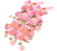 Confetti Decorativo per Festa Compleanno, Carta Rosa, 2 Buste | Forma Rotonda e Stella a Cinque Punte, per Tavolo Dessert e Inviti, Atmosfera Soffice