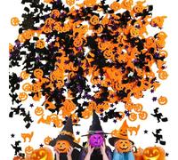 Confetti di paillettes di Halloween - Decorazioni per tavolo glitter | Forme di di mazza di zucca | Spooky Halloween Party Decor | 15G Scatter PVC | Con cotetti a stella per barattoli inviti e