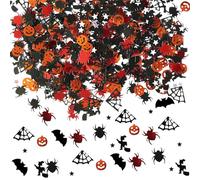 Confetti di paillettes di Halloween - Decorazioni per tavolo glitter | Forme di di mazza di zucca | Spooky Halloween Party Decor | 15G Scatter PVC | Con cotetti a stella per barattoli inviti e