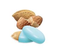 CONFETTI DRAGEE PAPA - 3 STELLE Confetti di MANDORLA Classico - colore CELESTE - Confezione da 1000 g - PAPA DOLCE AMARO - Certificati Kosher - Senza Glutine -