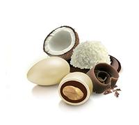 Confetti Papa | Confetti Cioccolato e Mandorla gusto COCCO | Colore BIANCO | Confetti con vera frutta, senza glutine e adatti alla dieta vegetariana | Certificati Kosher | Confezione da 500 g