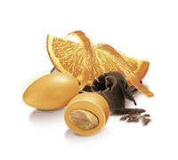 Confetti Papa | Confetti Cioccolato e Mandorla gusto MELONE | Colore ARANCIO CHIARO | Confetti con vera frutta, senza glutine e adatti alla dieta vegetariana | Certificati Kosher | Confezione da 500 g