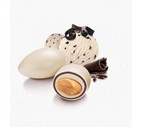 Confetti Papa | Confetti Cioccolato e Mandorla gusto STRACCIATELLA | Colore BIANCO | Confetti senza glutine e adatti alla dieta vegetariana | Certificati Kosher | Confezione da 500 g