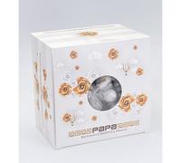 Confetti Bianchi incartati singolarmente in Vassoio da g 500 - Confetti Papa Cioccogolosone con cioccolato e mandorla - Senza glutine