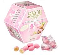 Confetti Snob Rosa Crispo Lieto Evento, per Battesimo e Comunione con Mandorla e Cioccolato Bianco, Made in Italy per Bomboniera Confettata da Femmina, Confezionati Singolarmente 500 gr