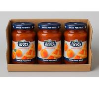 Confettura di Albicocche 3 x 600g - Marmellata Italiana Naturale e Senza Conservanti - Ideale per Colazione, Pane e Fette Biscottate - Gusto Autentico di Albicocche Mature, Dolce e Cremosa Santa Rosa