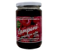 Confettura di Lamponi senza glutine 320 g - 70% di Frutta, Lamponi italiane - Con Frutta di Alta qualità, Vegan - Senza Coloranti e Conservanti