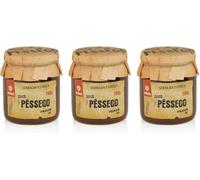 Confettura di Pesche - Confezione da 3 Vasetti da 280 g - Pesche Fresche e Succose - Ideale per Dessert e Colazioni - Senza Coloranti né Conservanti - Prodotto Gourmet di Origine Portoghese