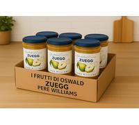 Confettura Extra 6x320g - Gusto Prugne, Pere Williams o Fichi - Frutta Raccolta a Mano - Naturale, Senza Conservanti - Per Colazioni, Dolci e Abbinamenti Gourmet (Pere Williams - 6 vasetti da 320g)