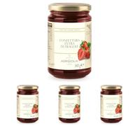 Confettura extra di fragole vasetto da 340 g, ideale per colazione e merenda (Confezione da 4)