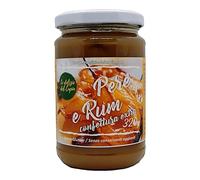 Confettura Extra di Pere e Rum senza glutine 320 g - 79% di Frutta, Pere Italiane - Con Frutta di Alta qualità, Vegan - Senza conservanti e coloranti