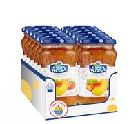 Confettura Extra di Pesche 350 g - Marmellata con Frutta a Pezzettoni Ideale per Colazione e Dolci - Variazioni 4/8/12 Pezzi (8 PEZZI)