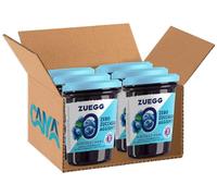 Confettura ZERO Mirtilli Neri, Marmellata Zero Zuccheri Aggiunti, Vegano e Senza Glutine, per zuegg 220g [BOX con 6 Vasetti]