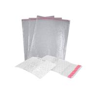 Confez. 100 Buste Trasparenti a Bolle d'Aria Pluriball 20x30 cm-CHIUSURA ADESIVA