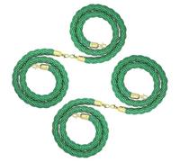 Confeze - Corde regolabili a 4 divisori per controllo della folla con moschettoni, cavi di controllo intrecciati per la gestione degli eventi e il supporto post