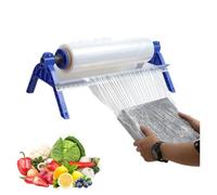 Confezionatrice for pellicola trasparente for alimenti, dispenser for avvolgente for manuale con taglierina scorrevole, involucro in acciaio inossidabile resistente ideale for magazzino e spedizione