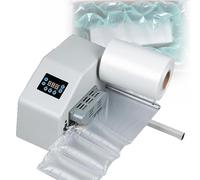 Confezionatrice per cuscini d'aria - Gonfiatore automatico con saldatura a caldo, velocità 16 m/min per la protezione del film a bolle (bianco)
