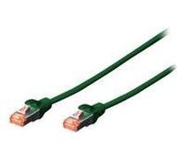 CONFEZIONE 10 CAVI CAT 6 SCHERMATI S/FTP MT 0,5 COLORE VERDE DIGITUS