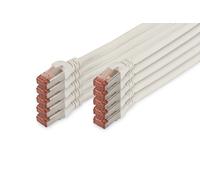 Confezione 10 Cavi Cat 6 Schermati S/Ftp Mt 025 Colore Bianco Digitus