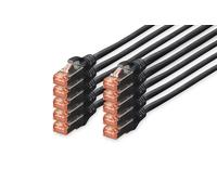 Confezione 10 Cavi Cat 6 Schermati S/Ftp Mt 05 Colore Nero Digitus